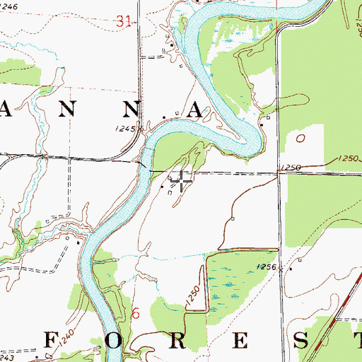 Topographic Map of Dreamcatcher Airport, MN