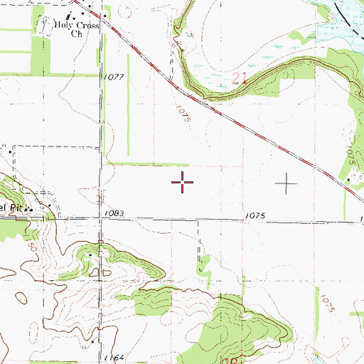 Topographic Map of Fussy Airport, MN