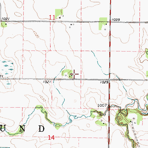 Topographic Map of Zarn Airport, MN