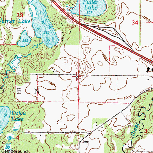 Topographic Map of Seven Hills Airport, MN
