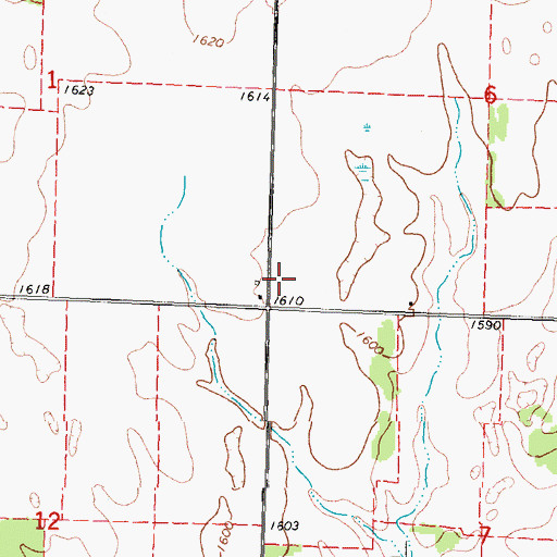 Topographic Map of Rooney Airfield, MN