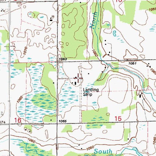Topographic Map of Bush Field, MN