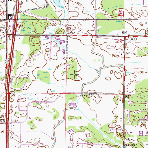 Topographic Map of Cooks Landing, MN