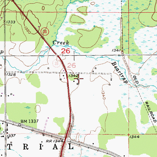 Topographic Map of Swan Field, MN