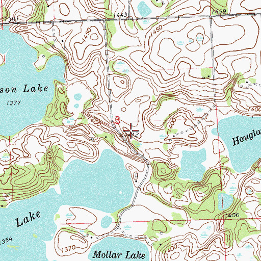 Topographic Map of Kaiser's Airstrip, MN