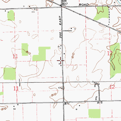 Topographic Map of Miller Strip Airport (historical), IN