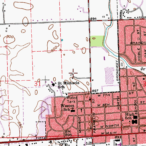 Topographic Map of Frost Field, IN