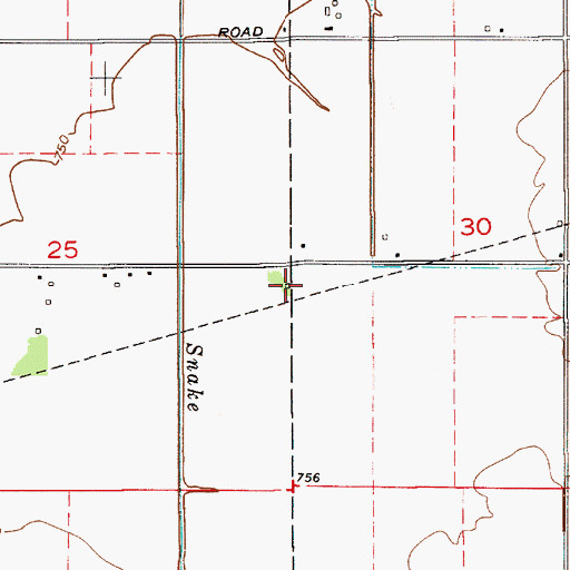 Topographic Map of Winters Airport, IN