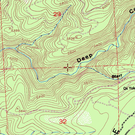 Topographic Map of Starr Ravine, CA