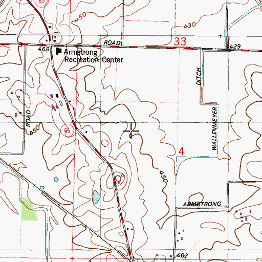 Topographic Map of J & S Field, IN