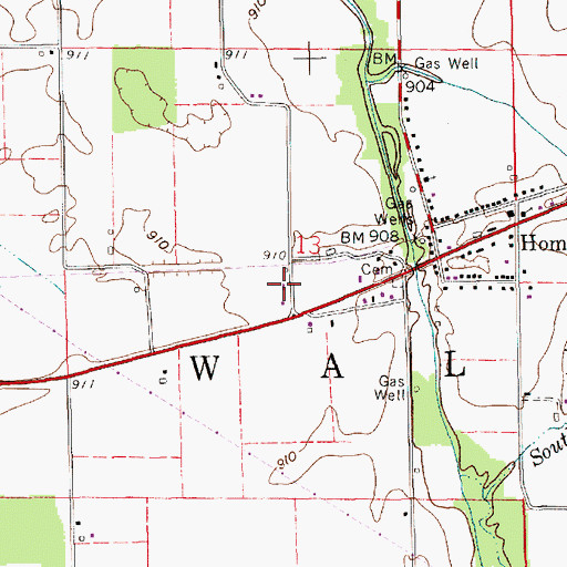 Topographic Map of Webster Airport, IN