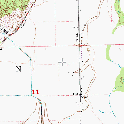 Topographic Map of Kay Air Airport, IN