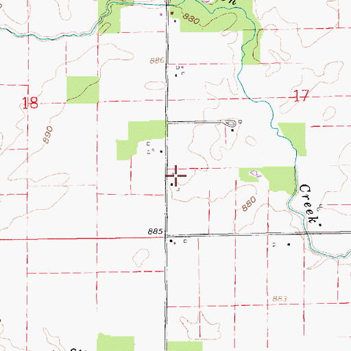 Topographic Map of Baird-Wolford Airport, IN