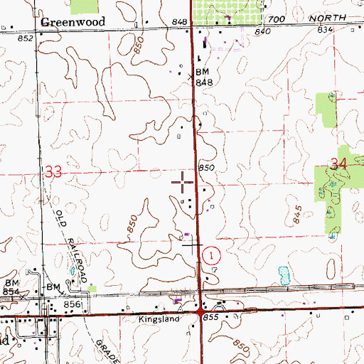 Topographic Map of Skip's Place Airport, IN
