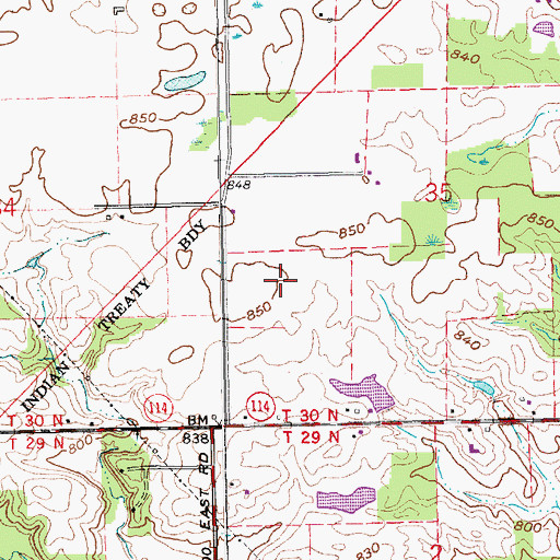 Topographic Map of Gerig's Field, IN