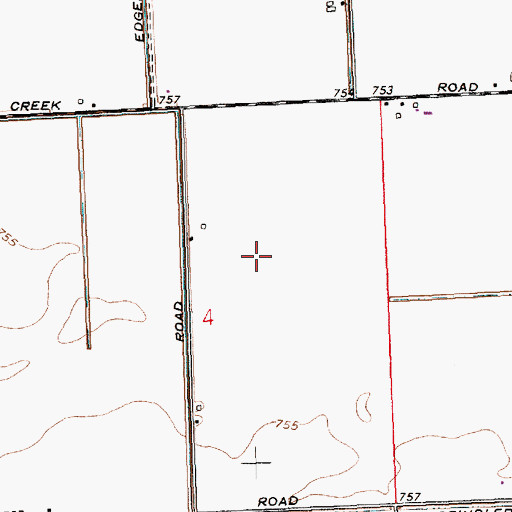 Topographic Map of Basting Airport, IN