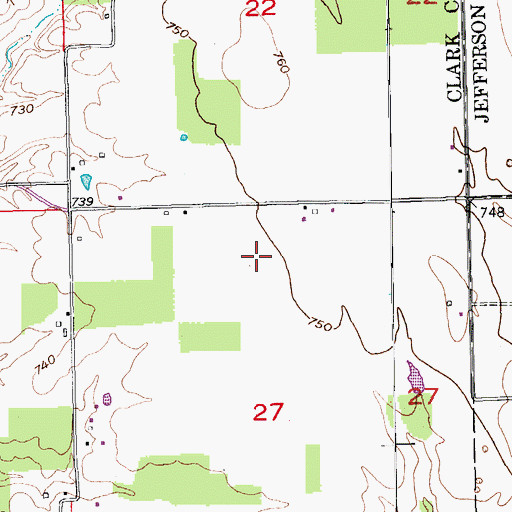 Topographic Map of Holloway Field, IN