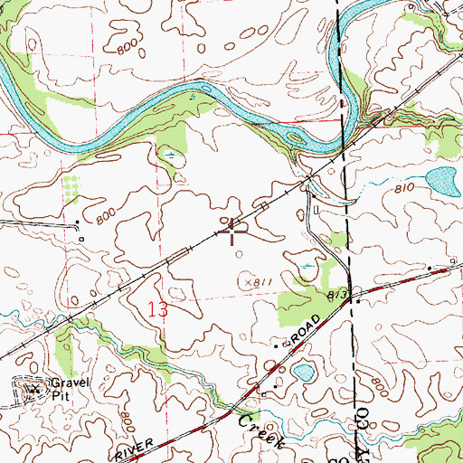 Topographic Map of Westrick Airport (historical), IN