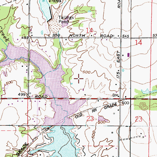 Topographic Map of Drake Airport, IN