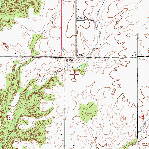 Topographic Map of Way West Airport, IN