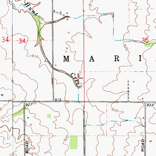 Topographic Map of Layne Field, IN