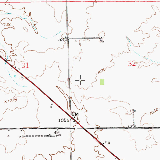Topographic Map of McMinn Airport, IN
