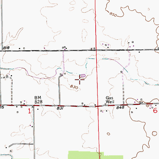 Topographic Map of Nasby Airport, IN