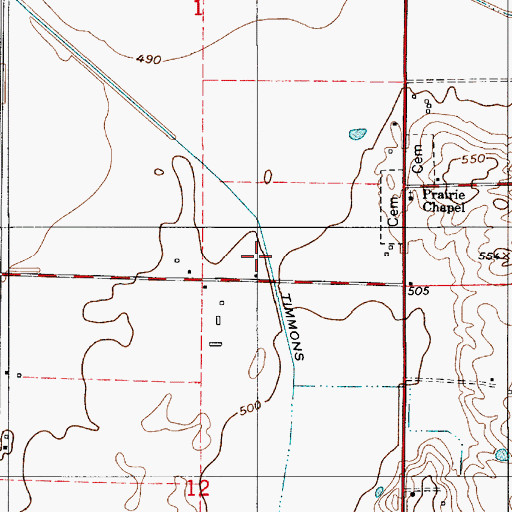 Topographic Map of Benham Airport, IN