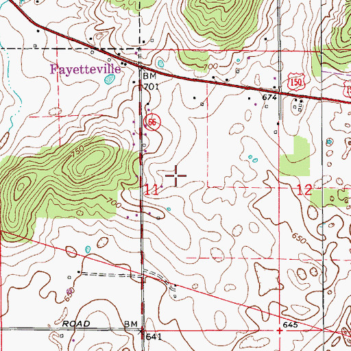 Topographic Map of Lowells Landing, IN