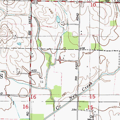 Topographic Map of Schroeder Private Airport, IN