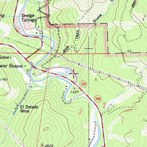 Topographic Map of State Gulch, CA
