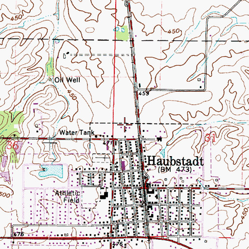 Topographic Map of Thrust Industries Airport, IN