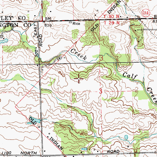 Topographic Map of Kilsoquah Farm Airport, IN