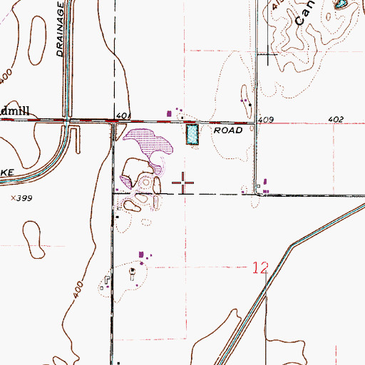 Topographic Map of Bandmill Field, IN