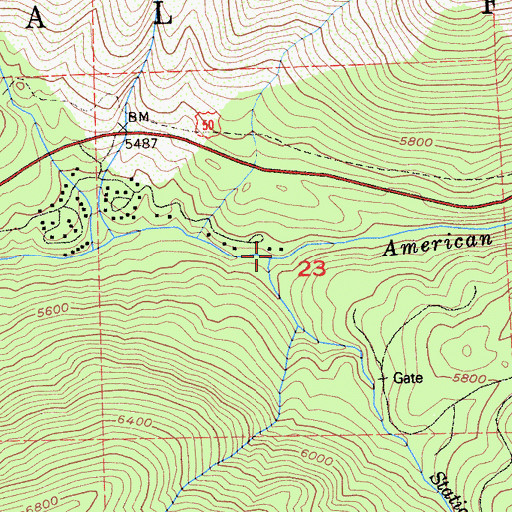 Topographic Map of Station Creek, CA