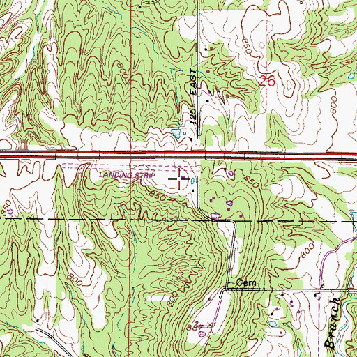 Topographic Map of Clover Knoll Airport, IN