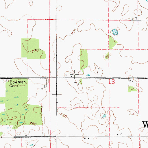 Topographic Map of Dague Strip, IN