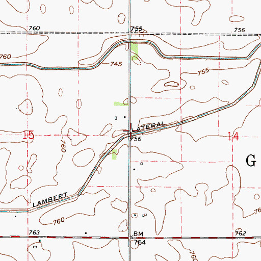 Topographic Map of Ashby Airport, IN