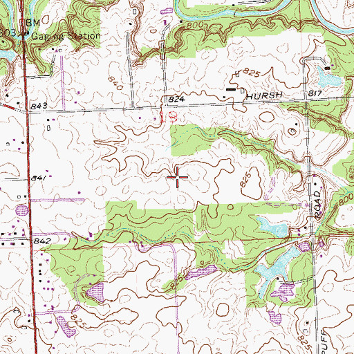 Topographic Map of Stettler Strip, IN