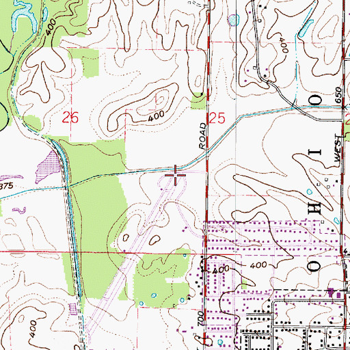 Topographic Map of Raceway Airport, IN