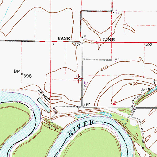 Topographic Map of Eickholtz Airport, IN