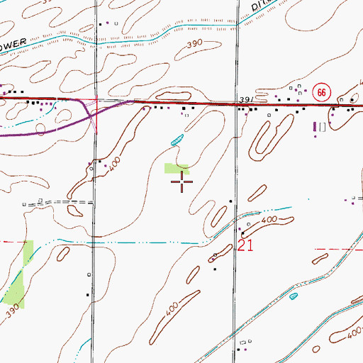 Topographic Map of Renshaw Airport, IN