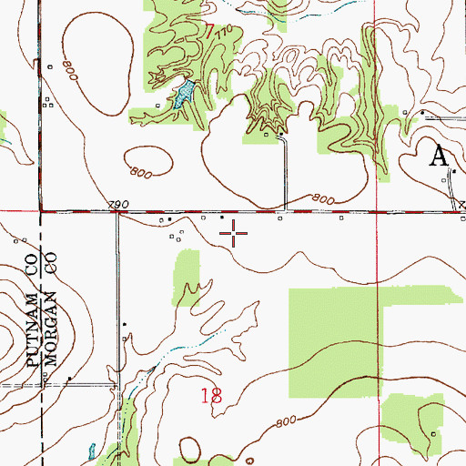 Topographic Map of Jack Oak Airport, IN
