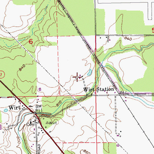 Topographic Map of Giltner Airport, IN