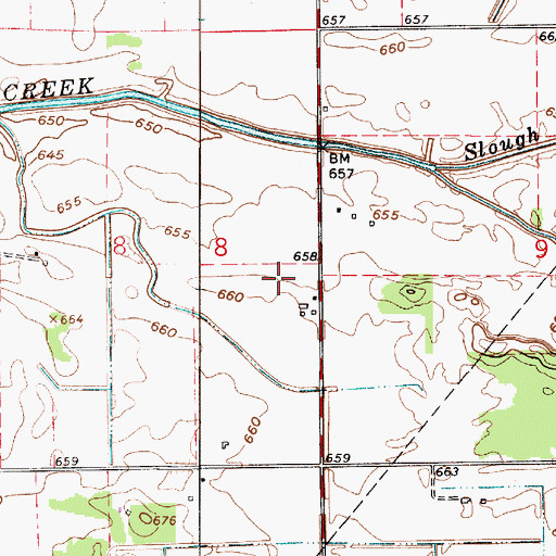 Topographic Map of Gilmore Airport, IN