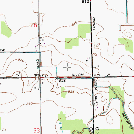 Topographic Map of Rust's Landing, IN