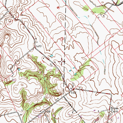 Topographic Map of T & T Airport, IN