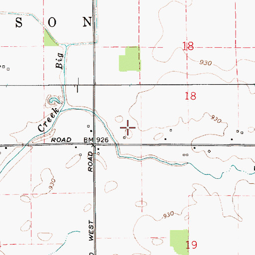 Topographic Map of Hood Field, IN