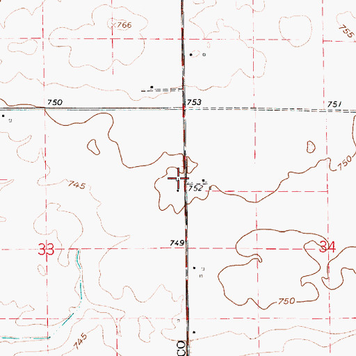 Topographic Map of Durflinger Airport, IN