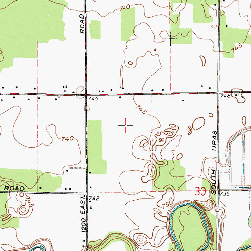 Topographic Map of I & C Field, IN